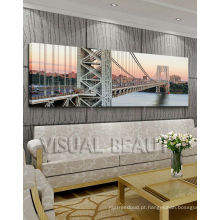 Arte 2014 da lona de Giclee da ponte de Brooklyn da skyline de New York